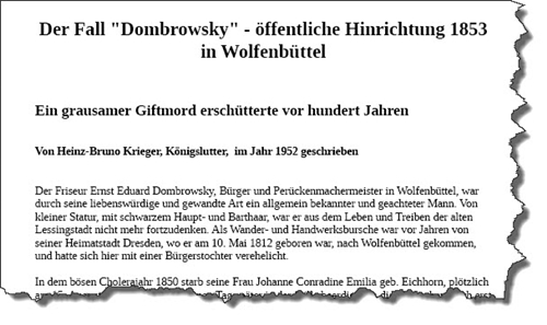 Der Fall 'Dombrowsky' 
